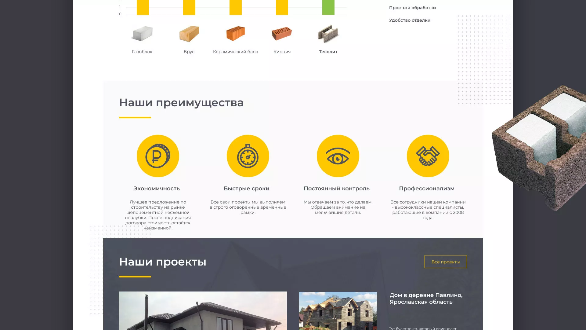 Создание сайта для строительной компании «ЭКОДОМ» в Константиновске